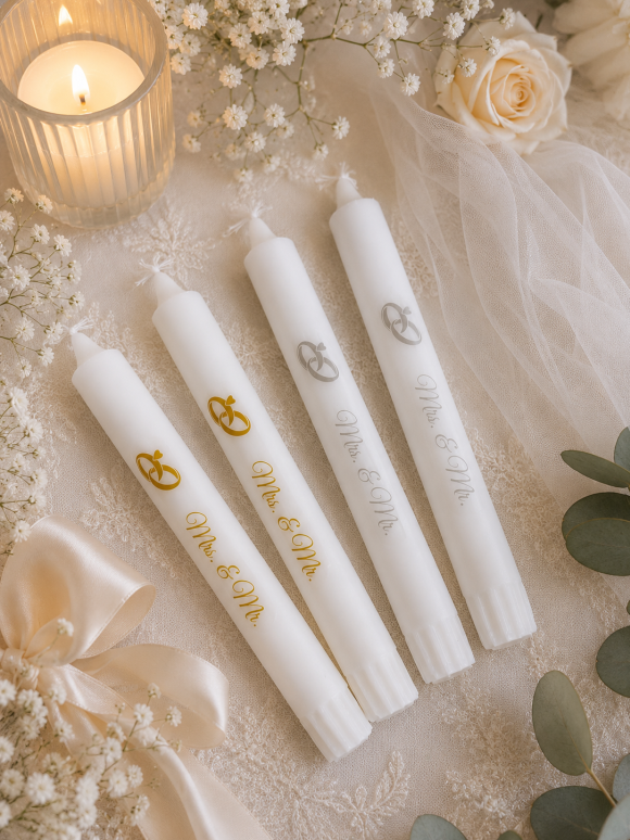 Mrs-Mr-Stabkerzen-zum-enzz&uuml;nden-der-Hochzeitskerze